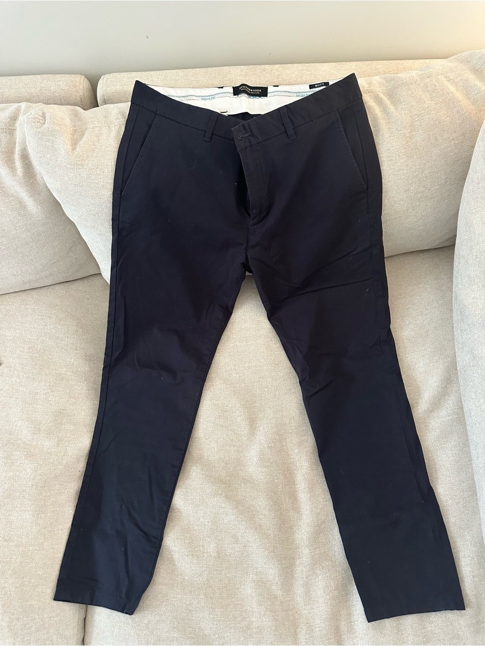 Scotch & Soda Slim Navy Chino Pants
